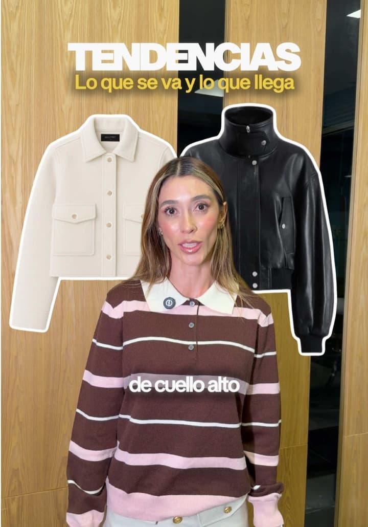 Presentadora explicando tendencias de moda para Renuevo